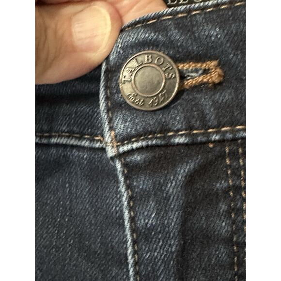 Talbots Flawless 5 Pocket Jean Women's Size 14P Curvy Straight Dark Wash Preppy - Picture 6 of 16
